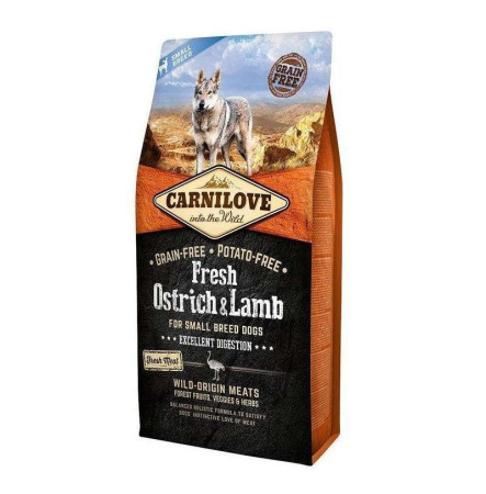 Carnilove Dog Fresh Adult Small Breed Ostrich & Lamb 6 кг