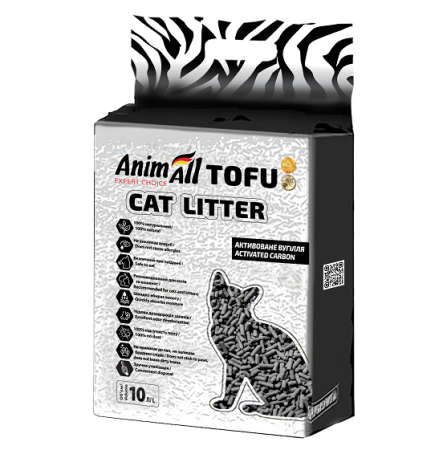 AnimAll Tofu Наповнювач соєвий з активованим вугіллям 10 л