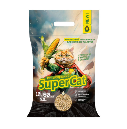 SuperCat Наповнювач кукурудзяний 5 кг
