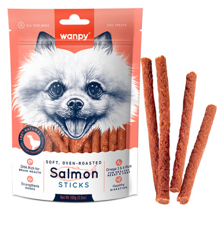 Wanpy Salmon Sticks Палички з лососем для собак 100 г