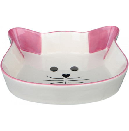Керамічна миска Trixie для котів у формі мордочки, 250 мл / 12 см