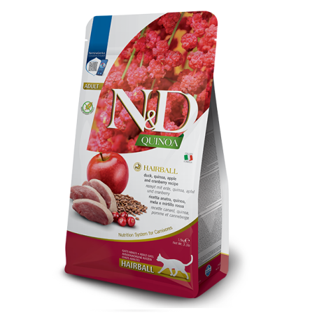 Farmina N&D Quinoa Hairball Grain Free Adult Cat Duck Quinoa Apple Cranberry 300 г