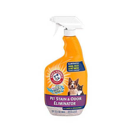 Arm&Hammer Спрей для усунення плям і запахів, залишених тваринами на килимах або м’яких підстилках 946 мл