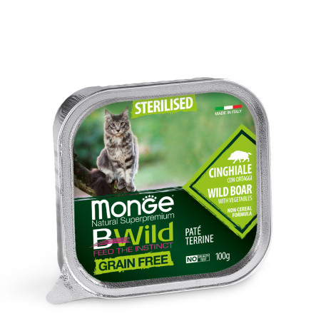 Monge Cat Вwild Grain Free Wet Sterilised Wild Boar with Vegetables 100 г