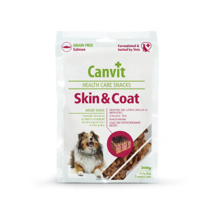 Canvit Skin & Coat Ласощі для здоров'я шкіри та шерсті у собак 200 г