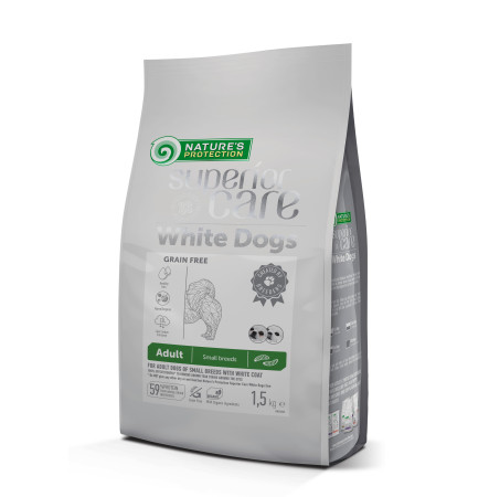 Nature's Protection Superior Care White Dog Small Breeds with Insect  1,5 кг
