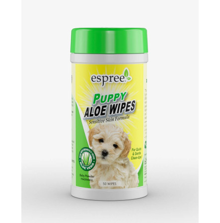 Espree Puppy Aloe Wipes Вологі серветки для чищення цуценят 50 шт