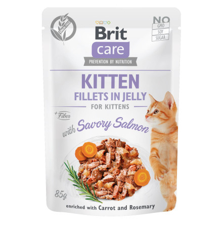 Brit Care Cat Fillets In Jelly з лососем для кошенят 85 г