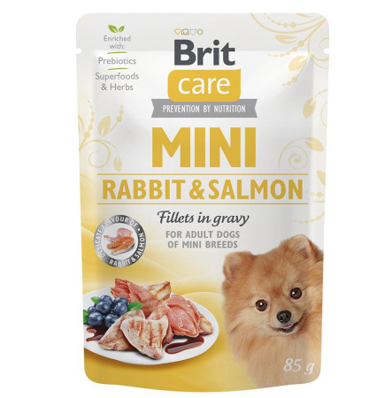 Brit Care Dog Mini Fillets In Gravy з кроликом та лососем 85 г