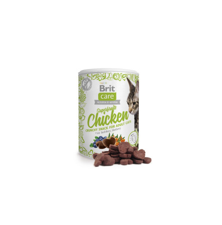 Brit Care Cat Snack Superfruits Chicken Ласощі для дорослих котів 100 г