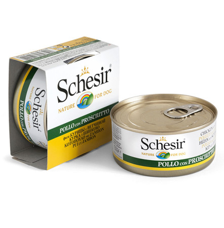 Schesir Консерви для собак курка та шинка 150 г