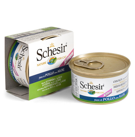 Schesir Консервы для котят курица с алоэ 85 г