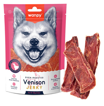 Wanpy Venison Jerky Slices Скибочки оленини з качкою для собак 100 г