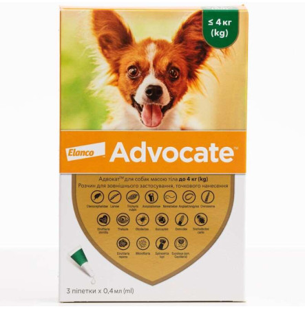 Advocate для собак до 4 кг