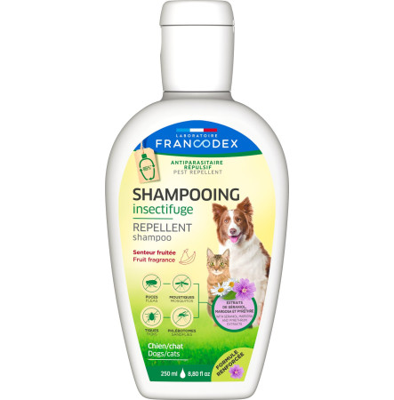 FRANCODEX Repellent Shampoo Fruit Fragrance Шампунь репелент від бліх і кліщів для котів і собак 250 мл