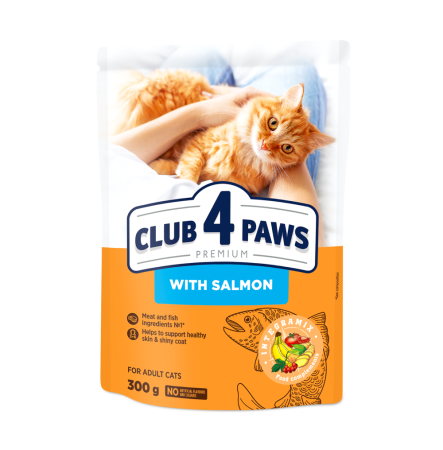 Клуб 4 Лапи Adult Cats with Salmon 300 г