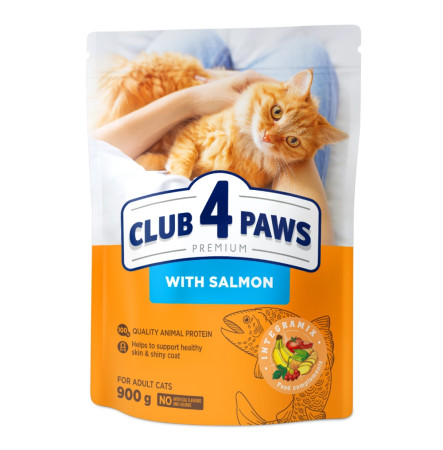 Клуб 4 Лапи Adult Cats with Salmon 900 г