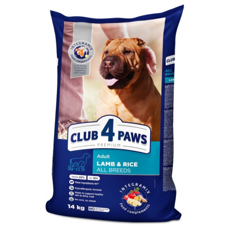 Клуб 4 Лапи Adult All Breeds Lamb & Rice 14 кг
