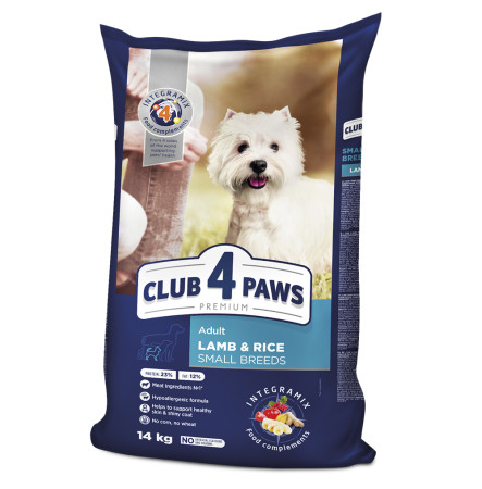 Клуб 4 Лапи Adult Small Breeds Lamb & Rice 14 кг