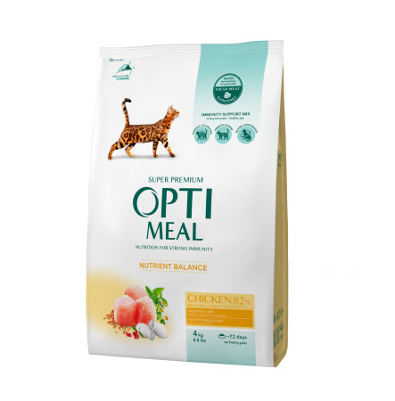 Optimeal Adult Cats Chicken 4 кг