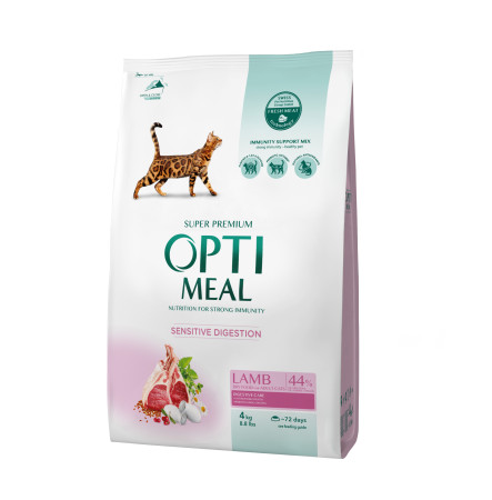 Optimeal Adult Cats Sensitive digestion Lamb 4 кг