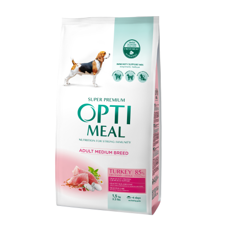 Optimeal Dog Adult Medium індичка 1.5 кг