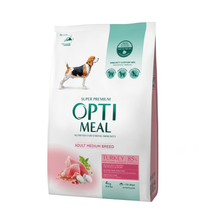 Optimeal Dog Adult Medium індичка 4 кг