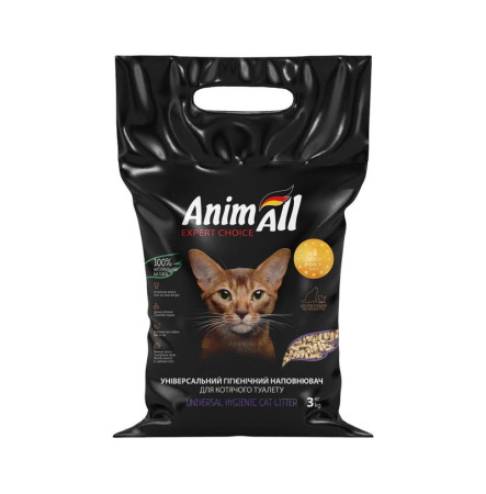 AnimAll Наповнювач з висівок для котячого туалету 3 кг