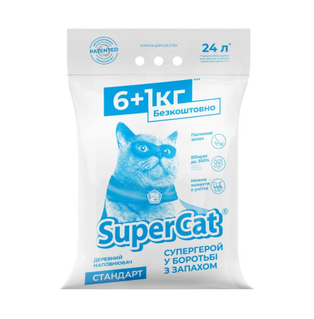 SuperCat Наповнювач деревний Стандарт 7 кг