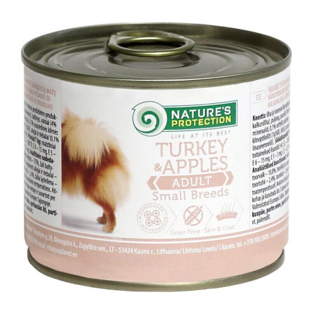 Nature's Protection Dog Adult Small Breed Turkey & Apples 200 г