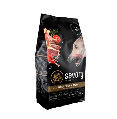 Savory Adult All Breeds Fresh Duck & Rabbit 1 кг