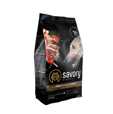 Savory Adult All Breeds Fresh Duck & Rabbit 3 кг