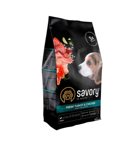 Savory Puppy Fresh Turkey & Chicken 1 кг