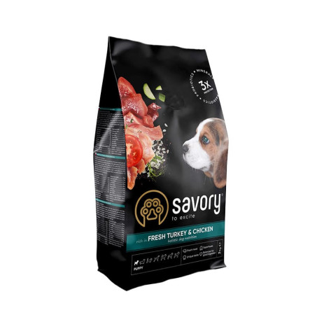 Savory Puppy Fresh Turkey & Chicken 3 кг