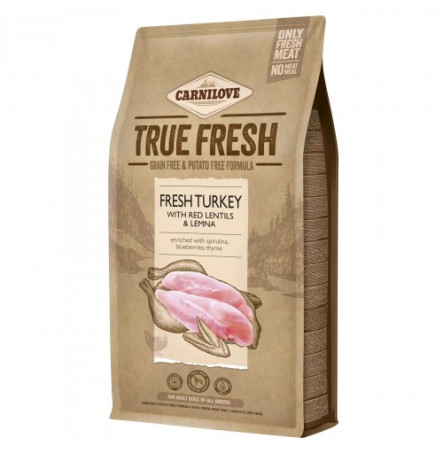 Carnilove Dog Adult True Fresh Turkey with Red Lentils & Lemna 1,4 кг