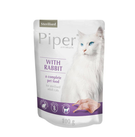 Dolina Noteci Piper Sterilised Cat with Rabbit Вологий корм з кроликом для котів 100 г