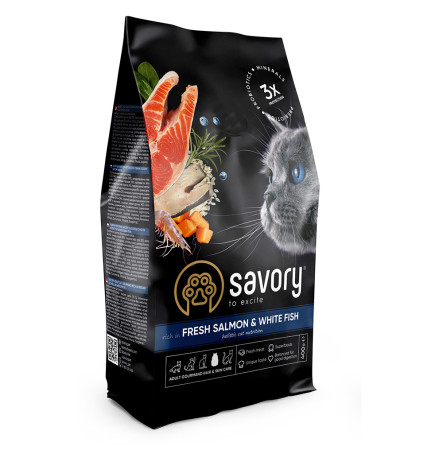 Savory Adult Cat Gourmand Fresh Salmon & White Fish 2 кг
