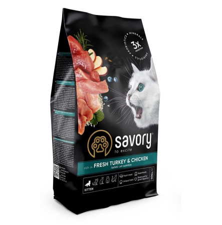 Savory Kittent Fresh Turkey & Chicken 400 г