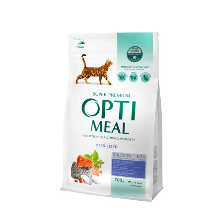 Optimeal Sterilised Cats Salmon 700 г