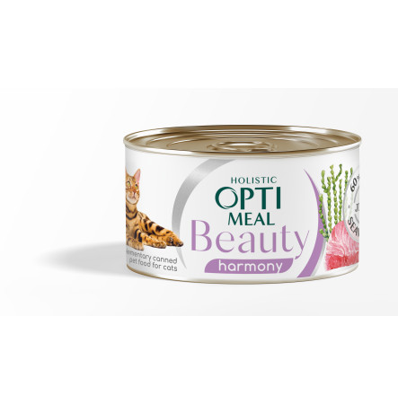Optimeal Cats Beauty Harmony Tuna in jelly with seaweed 70 г