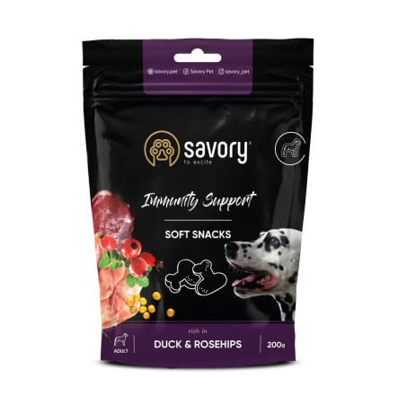 Savory Soft Snacks Immunity Support, Duck & Rosehips 200 г 