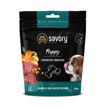 Savory Crunchy Snacks Puppy, Lamb & Sea Buckthorn 200 г 