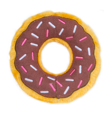ZippyPaws Junior Donutz Chocolate М'яка іграшка для собак Пончик з шоколадом