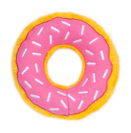 ZippyPaws Junior Donutz Strawberry М'яка іграшка для собак Пончик з полуницею