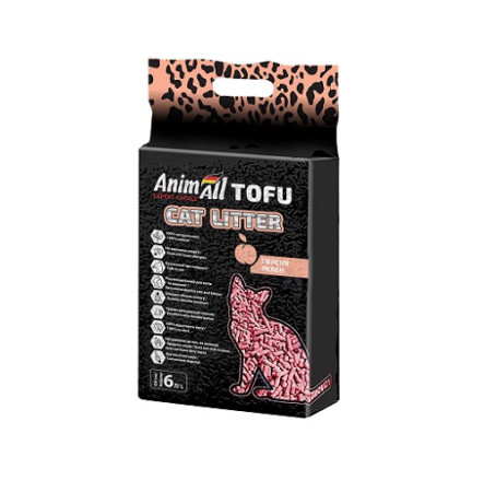AnimAll Tofu Наповнювач соєвий з ароматом персика 6 л