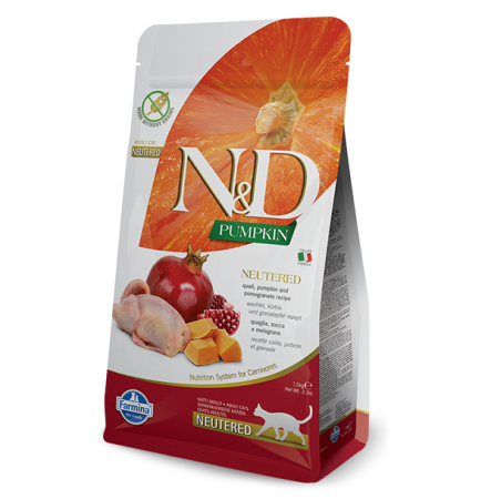 Farmina N&D Pumpkin Grain Free Neutered Cat Quail and Pomegranate 1,5 кг