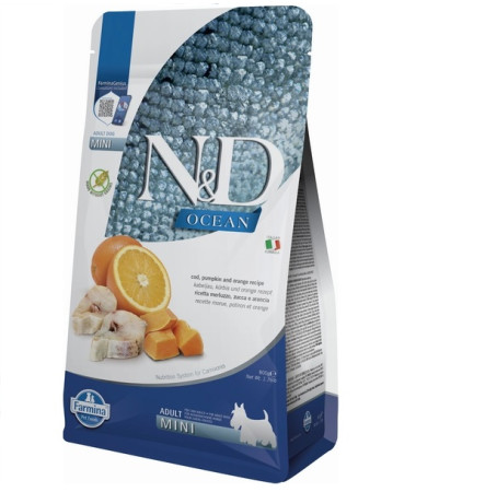 Farmina N&D Ocean Dog Adult Mini Cod, Pumpkin & Orange 800 г