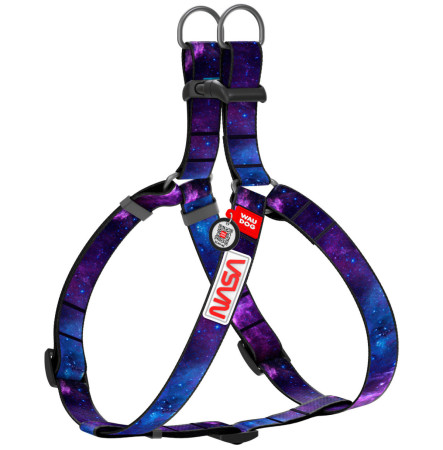Шлея для собак WAUDOG Nylon з QR паспортом, "NASA21", S, 15 мм