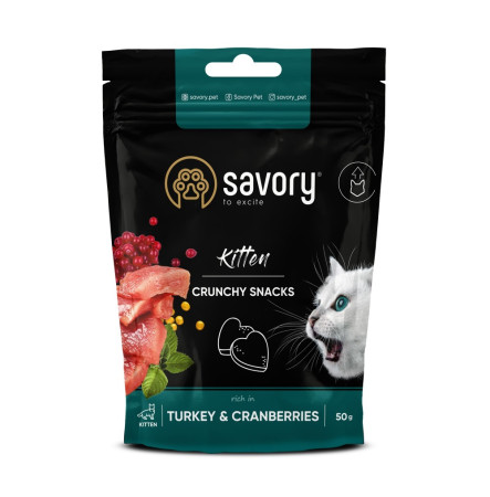 Savory Crunchy Snacks Kitten, Turkey & Cranberries 50 г