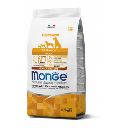 Monge Speciality Line Dog Adult All Breeds Turkey with Rice and Potatoes 2,5 кг